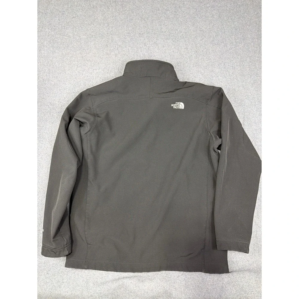 The North Face TNF Apex Jacket Boys XL Black Soft Shell Coat Fleece Lined Pocket